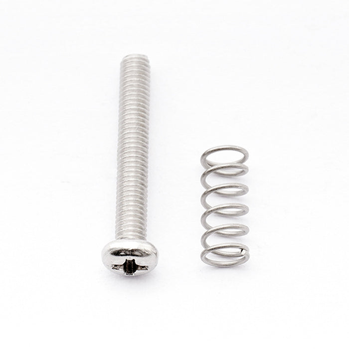 Musiclily Pro Metrische M3x20mm Stahl Sattelintonationsgewinde und Federsatz für importierten E-Gitarren- oder Bassbrücke, Satz von 6