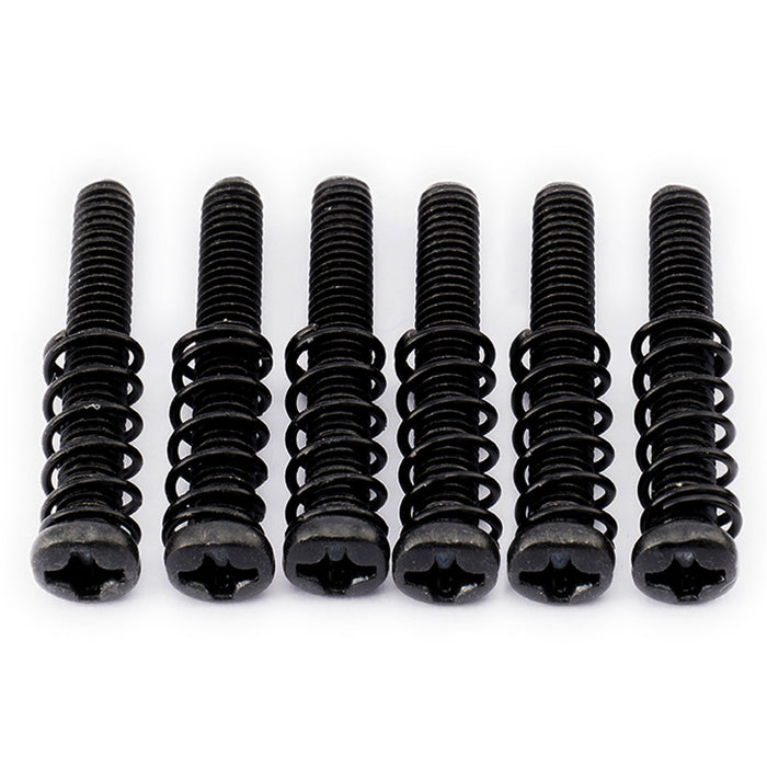 musiclily pro metric m3 20mm steel saddle intonation screw and spring set for imported electric guitar bass bridge mx2474 6mx2491 6p