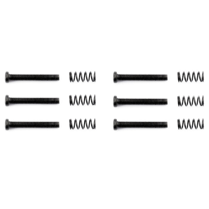 detail of musiclily pro metric m3 20mm steel saddle intonation screw and spring set for imported electric guitar bass bridge mx2474 6mx2491 6p