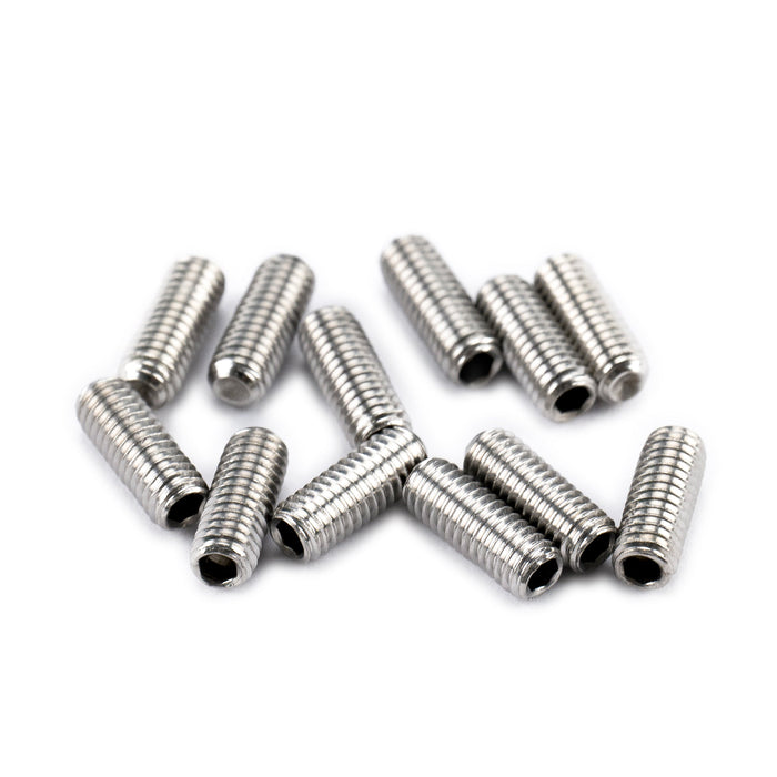 musiclily pro metric m3 8mm stainless steel saddle height adjustment screws for imported electric guitar bass bridge mx2476 12p