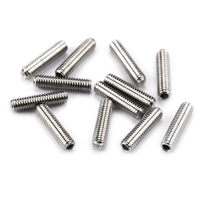 musiclily pro metric m3 12mm steel saddle height adjustment screws for imported electric guitar bass bridge mx2476 12p, 12 pcs