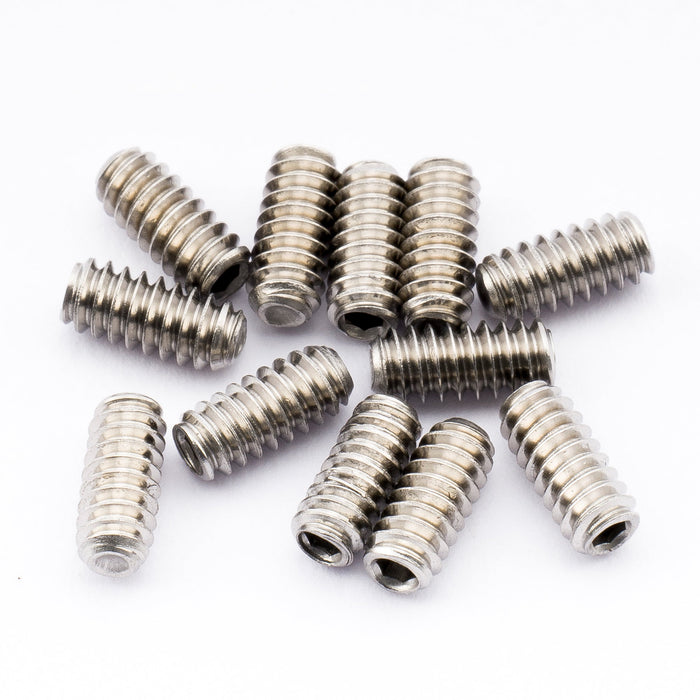 musiclily pro unc 4 40 1 4 inch steel saddle height adjustment screws for american electric guitar bass bridge mx2493 12, 12 pcs