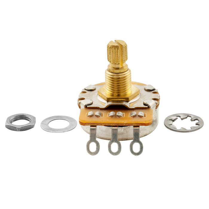 musiclily pro hd a250k b250k full brass metric coarse 18 spline split short shaft pots audio linear taper potentiometers for imported strat style electric guitar bass mx2500 2mx2501 details