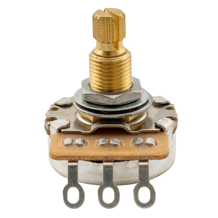 Musiclily Pro HD B25K Pots Messing Metrisch Geteilter Standard Schaft 9,5mm Linearer Taper Potentiometer für Aktive Tonabnehmer E-Gitarre Bass (Set von 10)