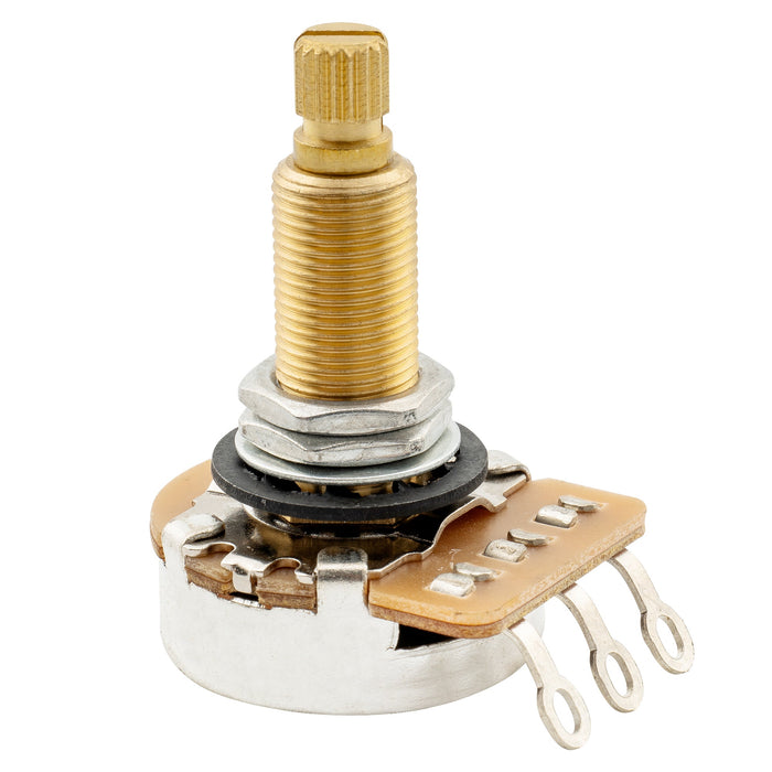 musiclily pro hd a1m full brass metric coarse 18 spline split long shaft pot audio taper potentiometer for electric guitar bass mx2513