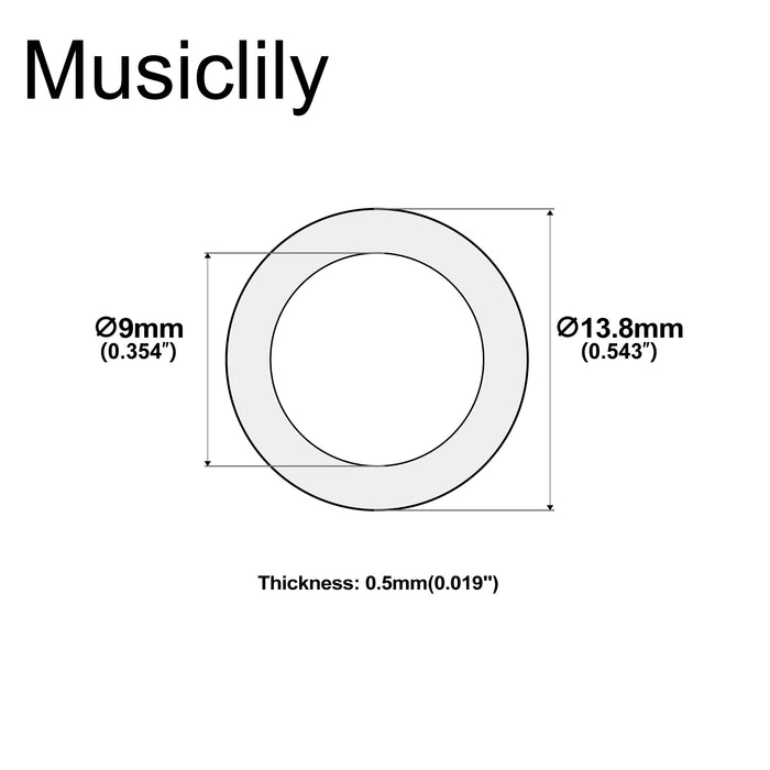 Dimensions of musiclily pro m9 pots mounting hex nuts flat washers set for metric potentiometers and output jack sockets mx2514 10p