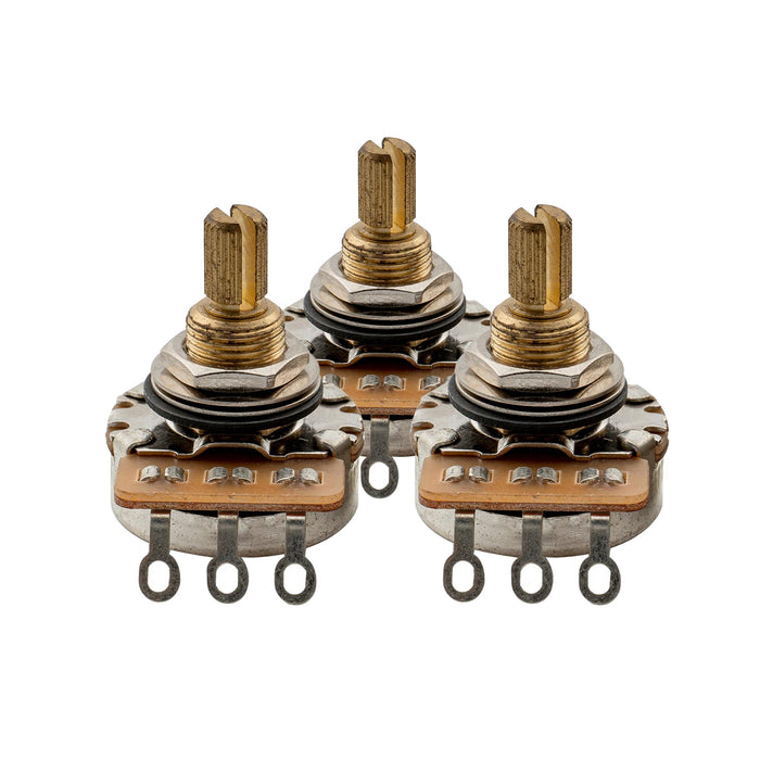 musiclily pro hd a250k b250k full brass inch size fine 24 spline split shaft pots audio linear taper potentiometers for electric guitar bass mx2516 2mx2517 details