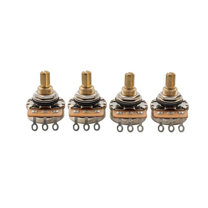 musiclily pro hd a500k b500k full brass inch size fine 24 spline split shaft pots audio linear taper potentiometers for electric guitar bass mx2518 2mx2519 2 details