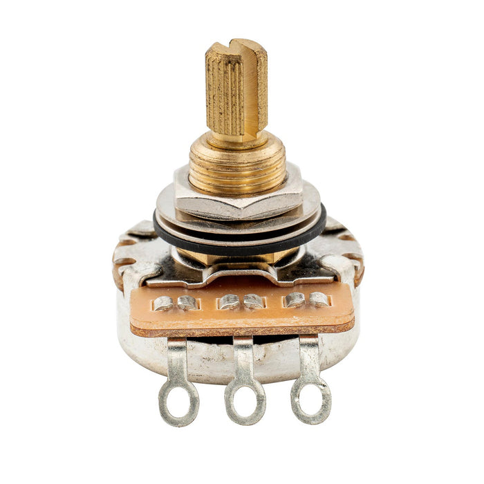 Musiclily Pro HD A25K Pots Messing Standard Split Shaft 3/8 Zoll Audio Drehpotentiometer für aktive Tonabnehmer E-Gitarre Bass (Set von 4)