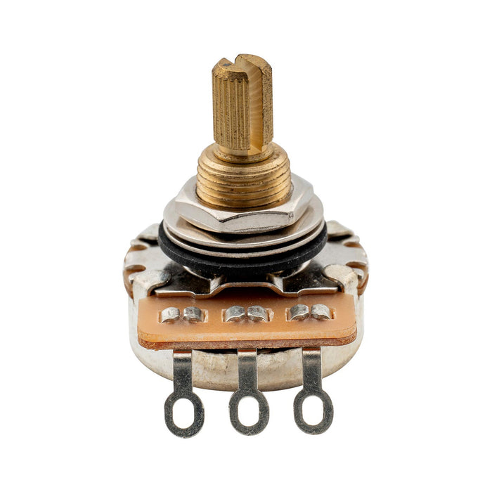 Musiclily Pro HD B25K Pots Messing Standard Split Shaft 3/8 Zoll Linear Taper Potentiometer für aktive Tonabnehmer E-Gitarre Bass (Set von 4)