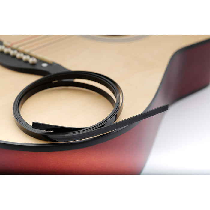 Application of musiclily basic 1650x6 5x1mm abs plastic binding purfling strip for acoustic classical guitar mx2545bk
