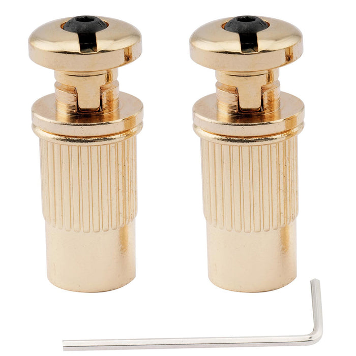 musiclily pro metric seperatable mounting stud and bushing for epiphone lp style electric guitar bridge stop tailpiece mx2547cr 2p, gold