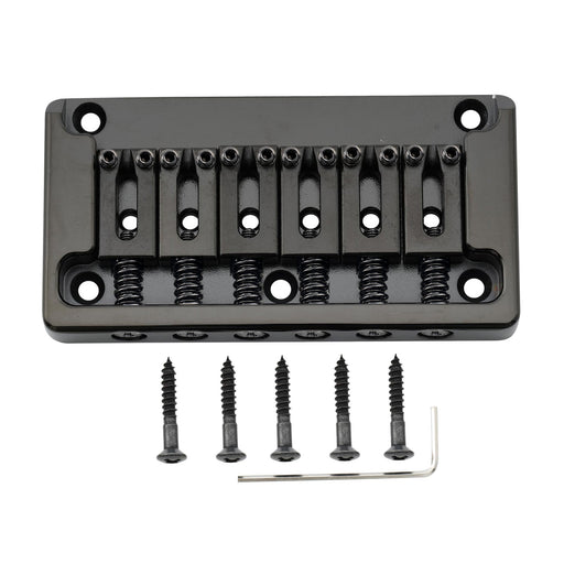 musiclily ultra full solid brass 52 5mm2 1 16 inch string spacing non tremolo hardtail bridge for 6 string strat tele style electric guitar mx2548p