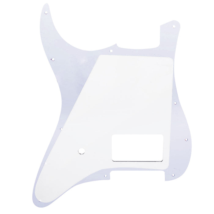 Musiclily Pro 11穴 シングルのカバードハムバッカーとポットスロット STストラトピックガード USA/メキシコFender Tom Delonge Stratエレキギター用 4プライ エイジドホワイトパール