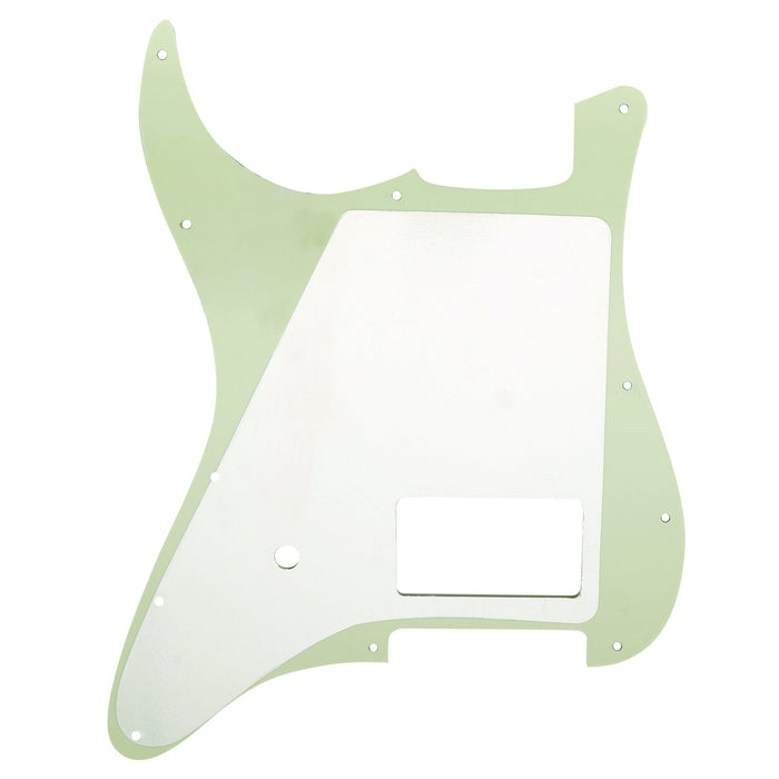 Musiclily Pro 11穴 シングルのカバードハムバッカーとポットスロット STストラトピックガード USA/メキシコFender Tom Delonge Stratエレキギター用 4プライ エイジドホワイトパール