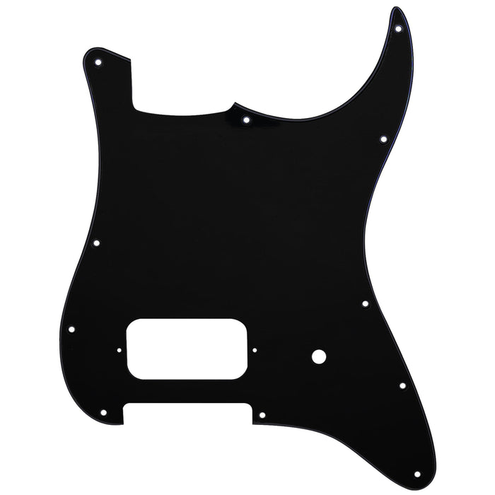 musiclily pro 11 holes single uncovered humbucker and pot slot guitar pickguard for usa mexico fender tom delonge strat style electric guitar mx2552p, black