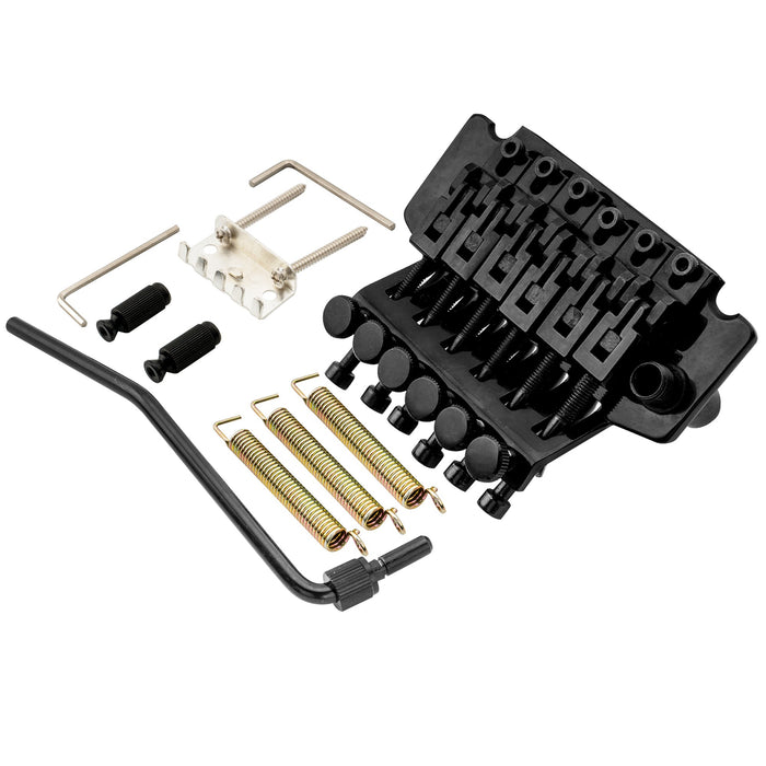 musiclily pro bl001 54mm 2 1 8 inch string spacing double locking tremolo bridge with 34mm full solid brass block for fr style electric guitar mx2570p