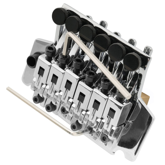 musiclily pro 54mm 2 1 8 inch string spacing low profile double locking tremolo bridge with 34mm full solid brass block for fr style electric guitar mx2572cr details