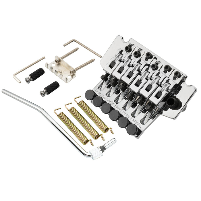 musiclily pro 54mm 2 1 8 inch string spacing low profile double locking tremolo bridge with 34mm full solid brass block for fr style electric guitar mx2572cr
