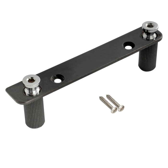 musiclily pro m7 studs anchors and 10mm bushing mounting support bracket assembly for electric guitar fr double locking tremolo bridge system mx2579p, chrome
