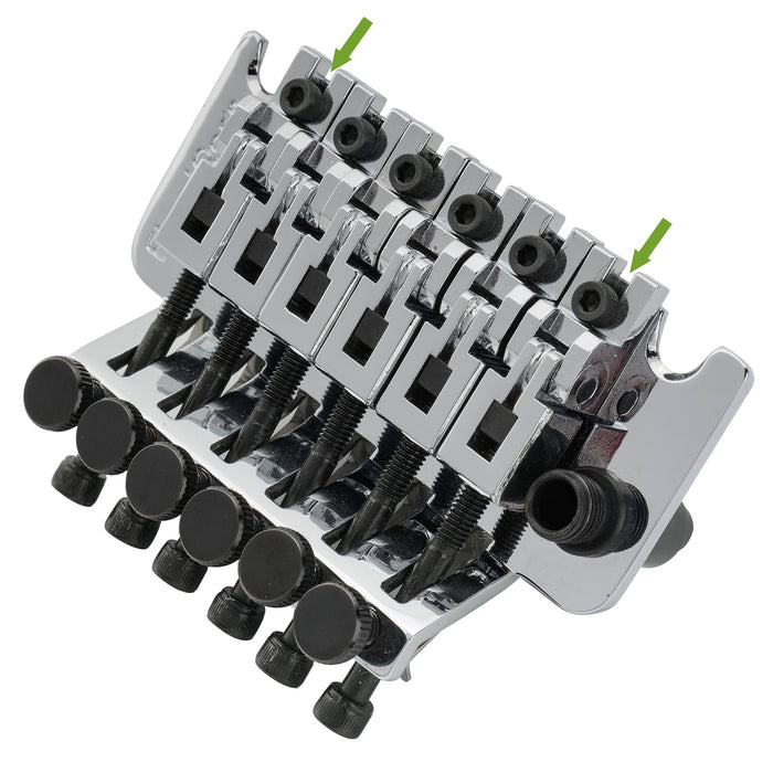 musiclily pro individual 10 8mm low saddle guitar ee 1st 6th string saddle for floyd rose original special locking tremolo bridge mx2581p, chrome