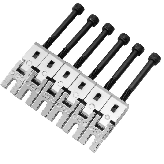 Musiclily Pro 10.8mm ギターブリッジサドルセット Floyd Roseフロイドローズ Original/Special ロッキングトレモロブリッジ用 ブラック(6個セット)