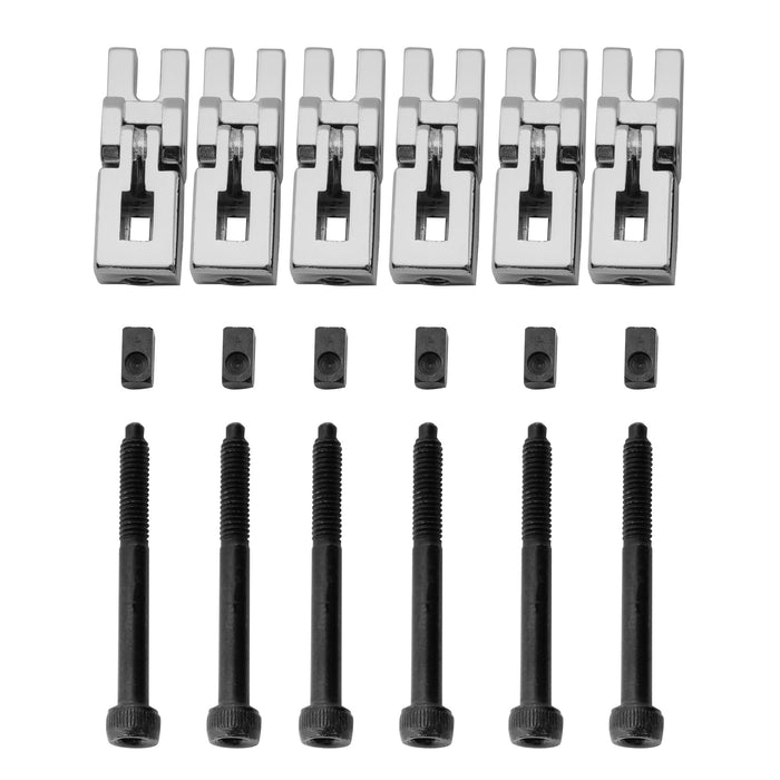 Musiclily Pro 10.8mm ギターブリッジサドルセット Floyd Roseフロイドローズ Original/Special ロッキングトレモロブリッジ用 ブラック(6個セット)