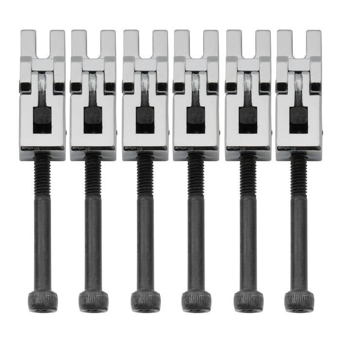 musiclily pro 10 8mm guitar saddles set 6pcs for floyd rose original special locking tremolo bridge mx2584p, chrome