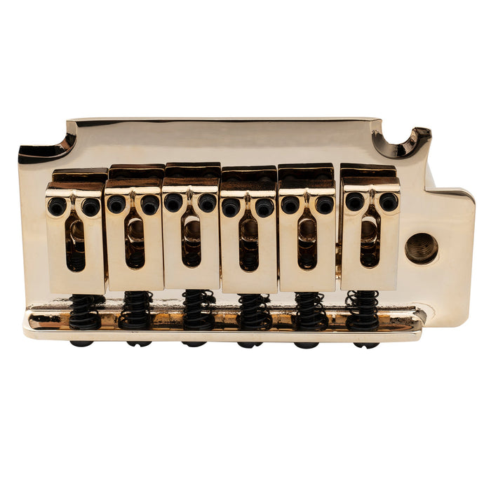 Musiclily Pro 10.5mmピッチ モダンなサドル 2点支持 トレモロユニット ブリッジ 高さ40mmの真鍮ブロック Squier Stratエレキギター用 ブラック