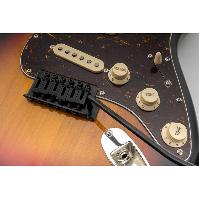 Application of musiclily pro 52 5mm 6 screw modern style saddles guitar tremolo bridge with 36mm solid brass block for squier strat style electric guitar mx2590p