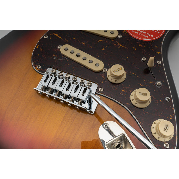 musiclily pro 52 5mm 6 screw modern style saddles guitar tremolo bridge with 36mm solid brass block for squier strat style electric guitar mx2590p, chrome