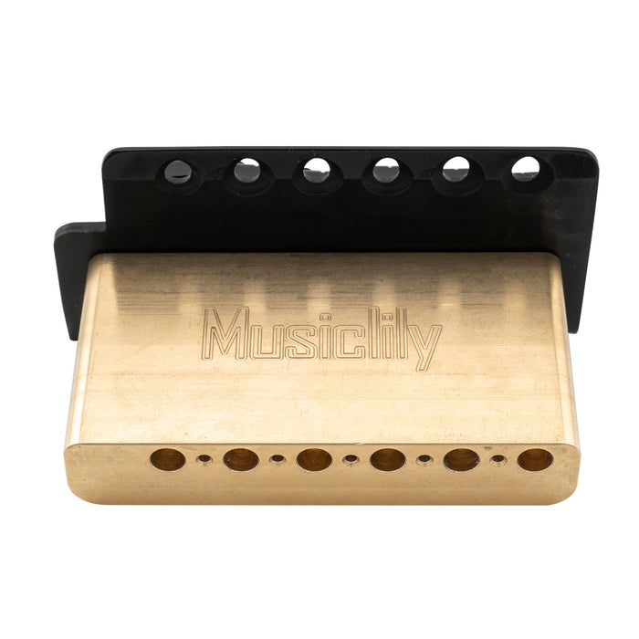 musiclily pro 52 5mm 6 screw modern style saddles guitar tremolo bridge with 40mm brass block for squier strat style electric guitar mx2591p details
