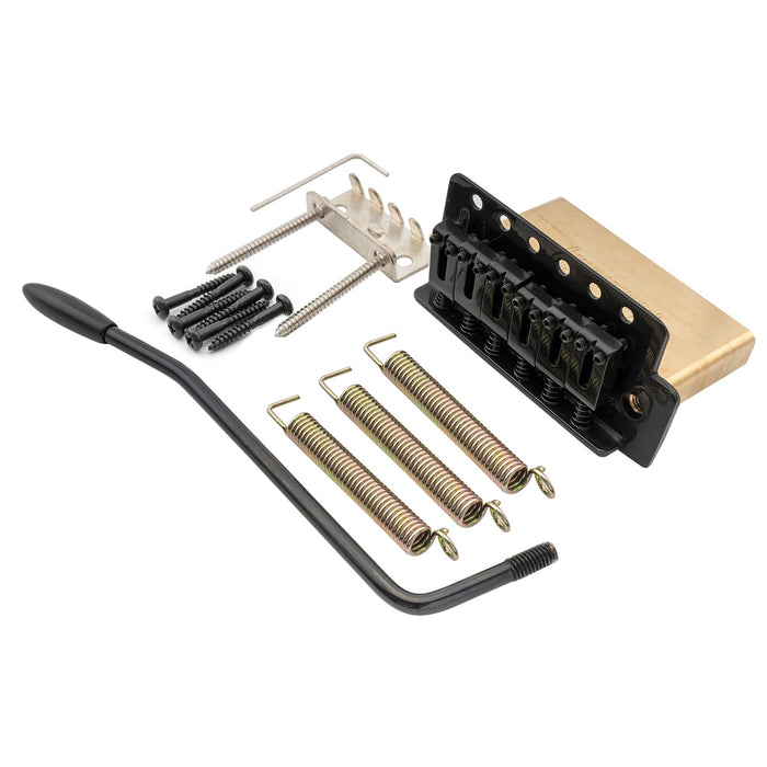 musiclily pro 52 5mm 6 screw modern style saddles guitar tremolo bridge with 40mm brass block for squier strat style electric guitar mx2591p