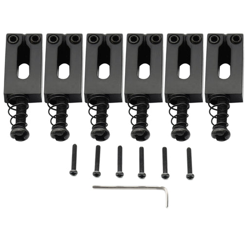 musiclily pro 10 5mm modern style rectangle zinc alloy saddles for strat tele style electric guitar mx2595 6p