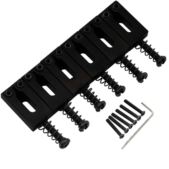 Part of musiclily pro 10 8mm modern style rectangle zinc alloy saddles for imported strat tele style electric guitar mx2596 6p