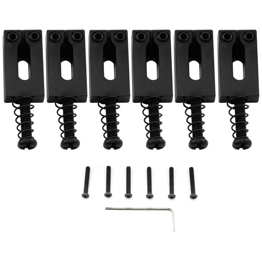 musiclily pro 10 8mm modern style rectangle zinc alloy saddles for imported strat tele style electric guitar mx2596 6p