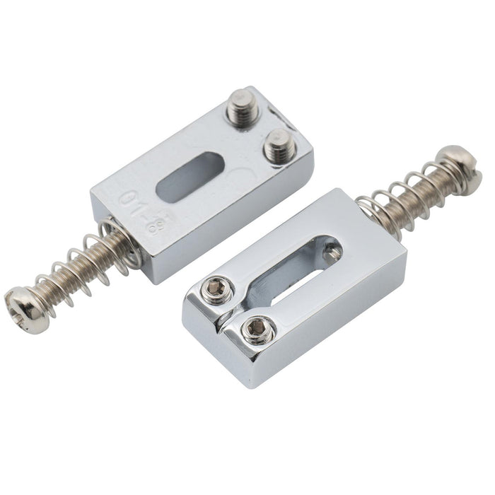 Musiclily Pro 10.8mm Modern Style Rectangle Zinc Alloy Saddles for Imported Strat Tele Style Electric Guitar, Set of 6