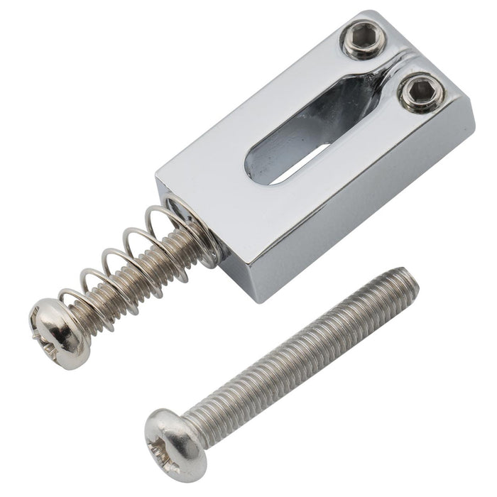 Musiclily Pro 10.8mm Modern Style Rectangle Zinc Alloy Saddles for Imported Strat Tele Style Electric Guitar, Set of 6