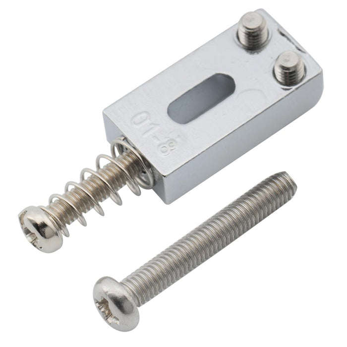 Musiclily Pro 10.8mm Modern Style Rectangle Zinc Alloy Saddles for Imported Strat Tele Style Electric Guitar, Set of 6