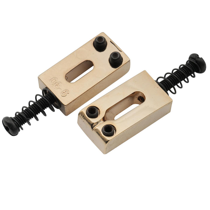 Musiclily Pro 10.8mm Modern Style Rectangle Zinc Alloy Saddles for Imported Strat Tele Style Electric Guitar, Set of 6