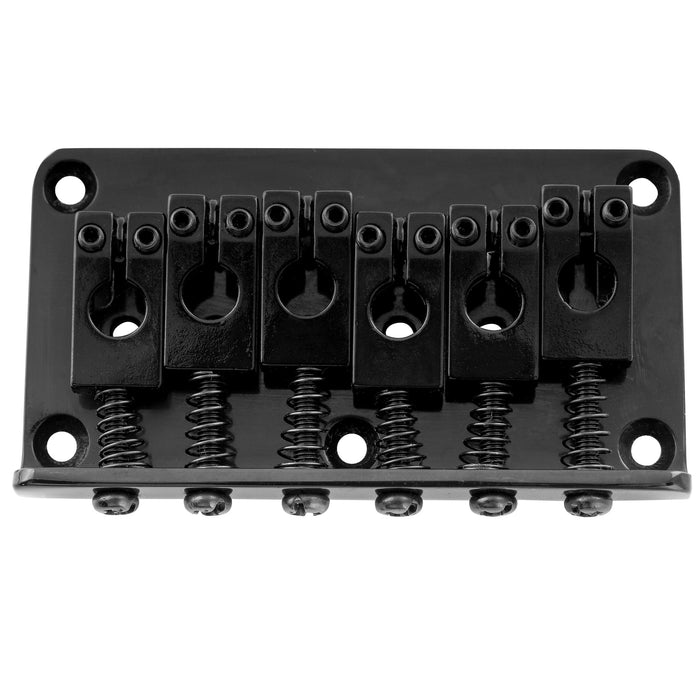 detail of musiclily pro 52 5mm2 1 16 inch string spacing prs style saddle hardtail fixed bridge non tremolo bridge for strat tele style electric guitar mx2602p