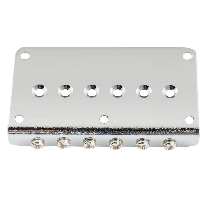 musiclily pro 52 5mm2 1 16 inch string spacing prs style saddle hardtail fixed bridge non tremolo bridge for strat tele style electric guitar mx2602p, chrome