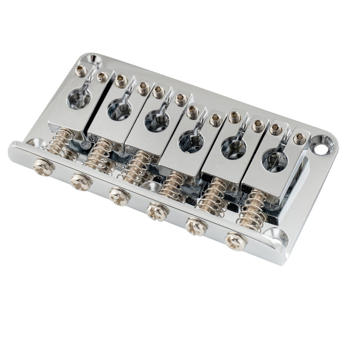 Musiclily Pro Chevalet fixe hardtail à pontets, écartement des cordes 52,5 mm (2-1/16 pouces), pour guitare électrique style Strat Tele, non-tremolo