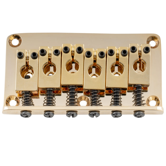 Musiclily Pro Chevalet fixe hardtail à pontets, écartement des cordes 52,5 mm (2-1/16 pouces), pour guitare électrique style Strat Tele, non-tremolo