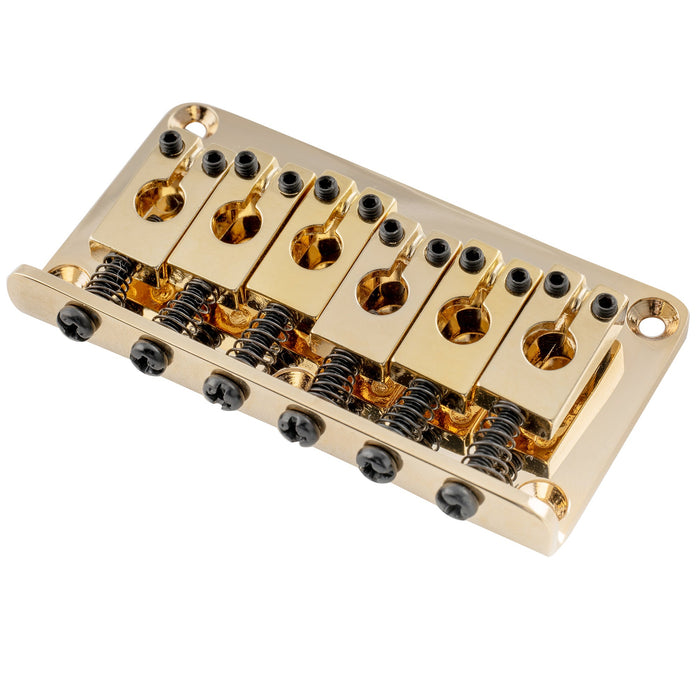 Musiclily Pro Chevalet fixe hardtail à pontets, écartement des cordes 52,5 mm (2-1/16 pouces), pour guitare électrique style Strat Tele, non-tremolo