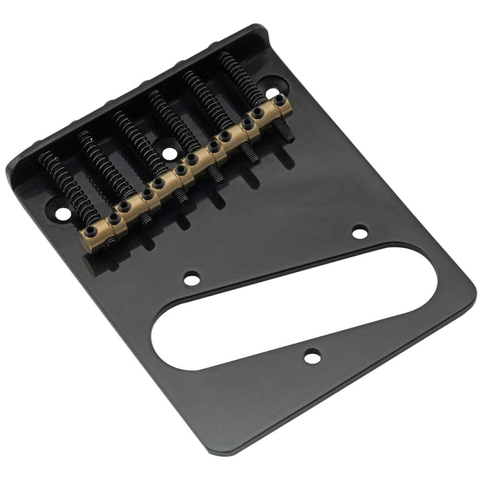 musiclily pro 54mm modern guitar bridge with barrel brass 6 saddle and steel plate for tele style electric guitar mx2607p details