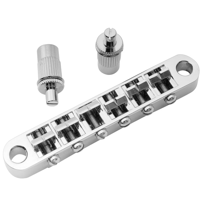 musiclily pro 52mm string spacing tune o matic bridge wide body lp bridge for epiphone lp sg style electric guitar mx2615p, gold