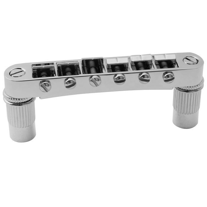 musiclily pro 52mm string spacing tune o matic bridge wide body lp bridge for epiphone lp sg style electric guitar mx2615p, chrome