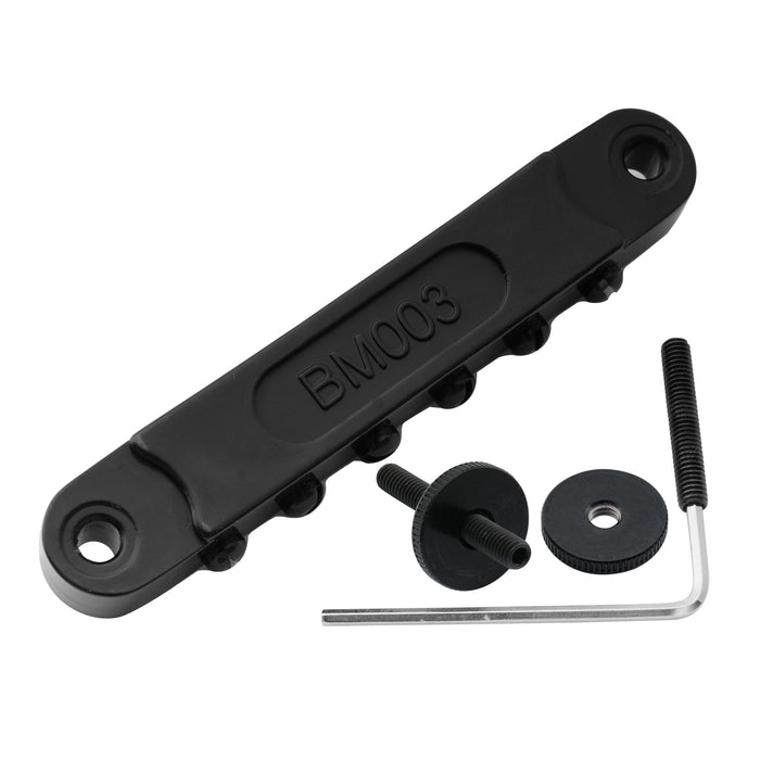 detail of musiclily pro 52mm string spacing abr 1 tune o matic bridge wide body lp bridge for epiphone lp sg style electric guitar mx2616p