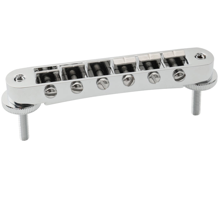 musiclily pro 52mm string spacing abr 1 tune o matic bridge wide body lp bridge for epiphone lp sg style electric guitar mx2616p, chrome